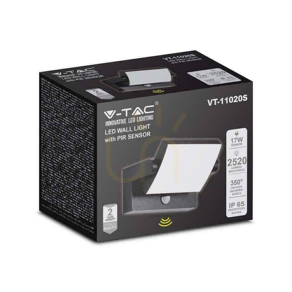 Check V-TAC 17W LED Projector Façade Luminaire Motion Sensor Black IP65 VT-11020S 3000K 2520lm. V-TAC 17W LED Projector Façade Luminaire Motion Sensor Black IP65 VT-11020S 3000K 2520lm.