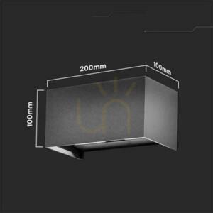 V-TAC VT-8125 outdoor wall light LED 24 W 4000K up-down IP65 grey 2720 lm small 6