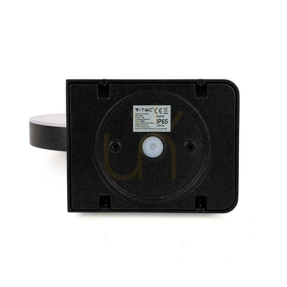 Display Projector Façade Luminaire V-TAC 17W LED Motion Sensor Round Black IP65 VT-11020S 4000K 2520lm Projector Façade Luminaire V-TAC 17W LED Motion Sensor Round Black IP65 VT-11020S 4000K 2520lm
