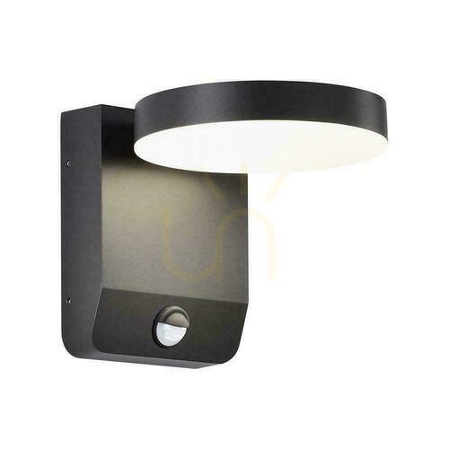Check Black round V-TAC VT-11020S LED wall light with PIR sensor 17 W 4000 K 2520 lm IP65