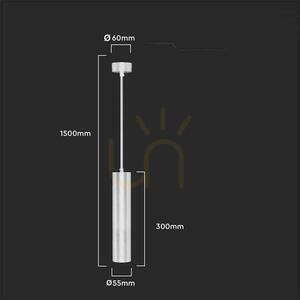 V-TAC GU10 Pendant Light Black Aluminium 55x300mm VT-976-300-B, 3-year Warranty 5 V-TAC GU10 Pendant Light Black Aluminium 55x300mm VT-976-300-B, 3-year Warranty small 5