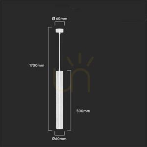 V-TAC GU10 Pendant Luminaire White Aluminum 60x500mm VT-976-500-W 3 Years Warranty small 5