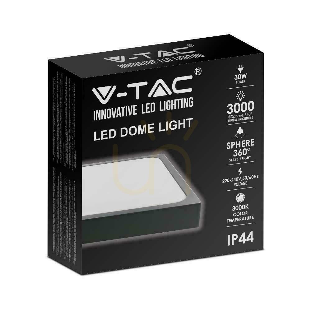 Display Plafond V-TAC 30W LED Square IP44 42x42cm Black VT-8630B-SQ 6500K 3000lm Plafond V-TAC 30W LED Square IP44 42x42cm Black VT-8630B-SQ 6500K 3000lm