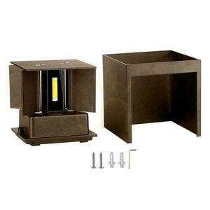 V-TAC 11W LED Wall Luminaire Top Bottom Adjustable Bronze Corten Square IP65 VT-759-12 3000K 1360lm small 3