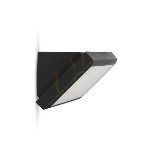 Check V-TAC 12W LED Beveled Wall Luminaire Black IP65 VT-8054 4000K 1250lm.