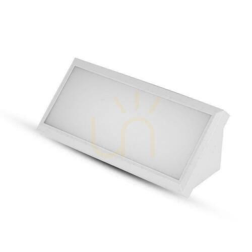 Check V-TAC 12W LED Beveled Wall Luminaire White IP65 VT-5142 4000K 1250lm.