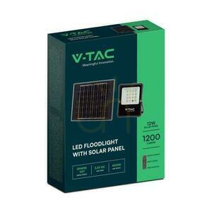 V-TAC 12W Solar LED Projector Remote Control, AUTO, Timer IP65 VT-55100 6400K 1200lm small 1