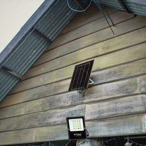 V-TAC 12W Solar LED Projector Remote Control, AUTO, Timer IP65 VT-55100 6400K 1200lm small 4