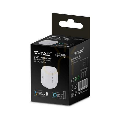 Check V-TAC SMART Plug WiFi Smart Nest 3680W Amazon Alexa Google Home VT-5175