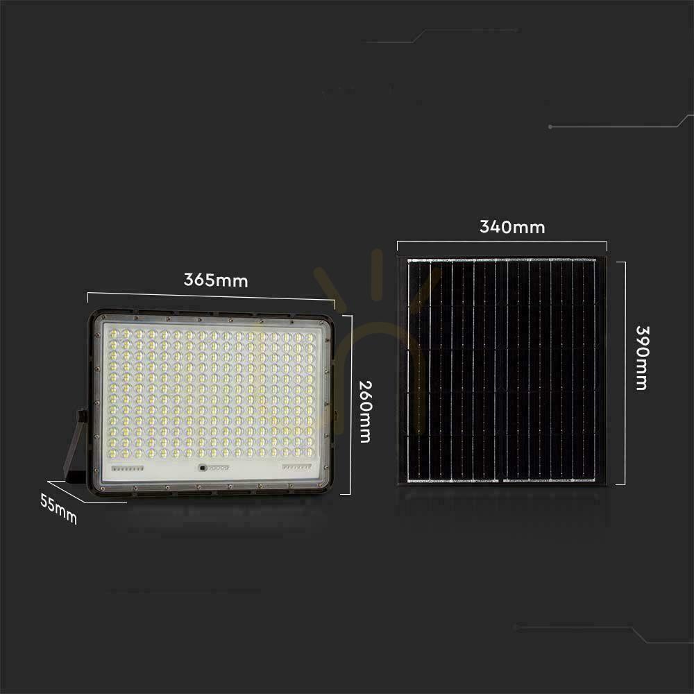 Show V-TAC 30W Solar LED Projector Remote Control, AUTO, Timer, IP65 Black VT-240W 4000K 2600lm V-TAC 30W Solar LED Projector Remote Control, AUTO, Timer, IP65 Black VT-240W 4000K 2600lm