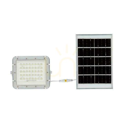 Check V-TAC 6W Solar LED Projector Pilot, AUTO, Timer, IP65 White VT-40W-W 6400K 400lm