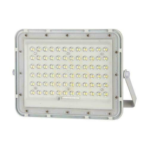 Check V-TAC 15W Solar LED Projector Remote Control, AUTO, Timer, IP65 White VT-120W-W 4000K 1200lm.