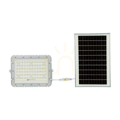 Check V-TAC 15W Solar LED Projector Remote Control, AUTO, Timer, IP65 White VT-120W-W 4000K 1200lm.
