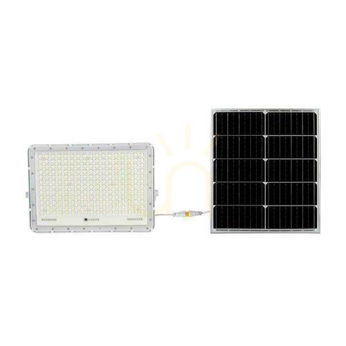 Check V-TAC 30W Solar LED Projector Remote Control, AUTO, Timer, IP65 White VT-240W-W 6400K 2600lm
