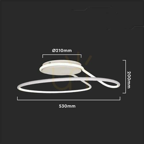 Check V-TAC 54W LED TRIAC White VT-7762 4000K 5330lm Ceiling Luminaire.