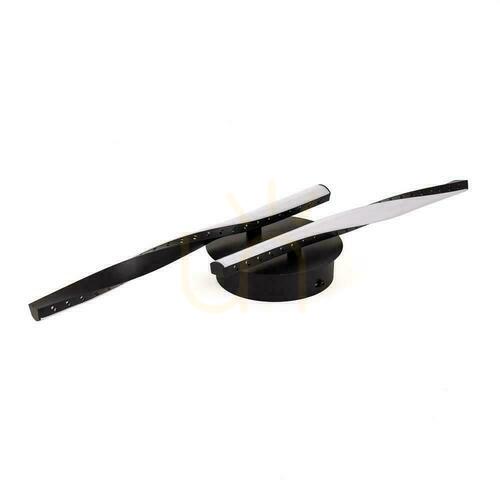 Check V-TAC VT-7788 LED ceiling light black 12W 1280lm 3000K two twisted bars 94.5 cm