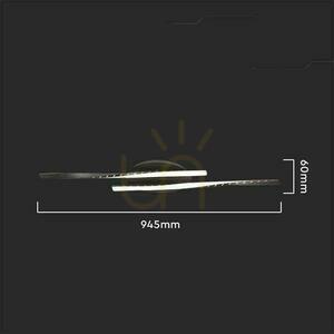 V-TAC VT-7788 LED ceiling light black 12W 1280lm 3000K two twisted bars 94.5 cm small 4