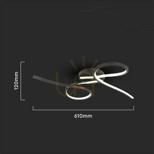 Check V-TAC 20W LED Ceiling Luminaire Black VT-7791 3000K 2560lm