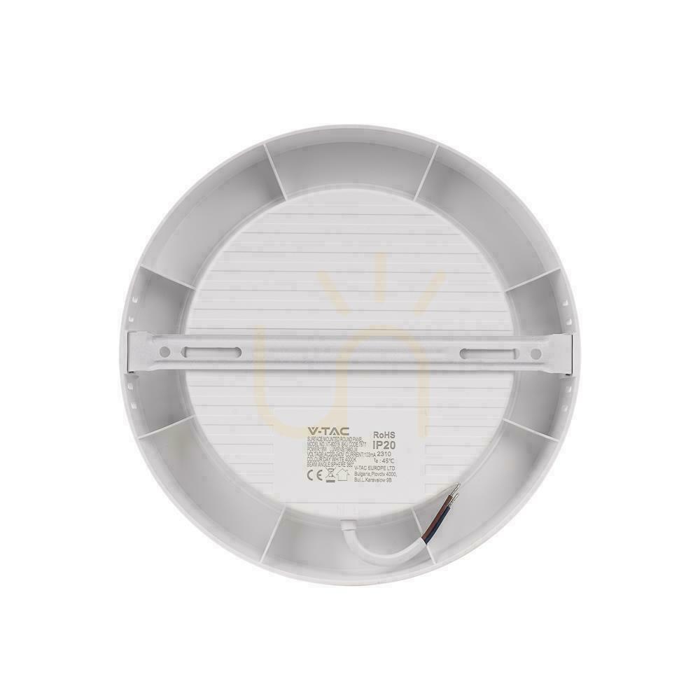 View V-TAC Surface Mounted LED Panel Premium Downlight 12W Round fi170 VT-60012 6500K 1200lm. V-TAC Surface Mounted LED Panel Premium Downlight 12W Round fi170 VT-60012 6500K 1200lm.