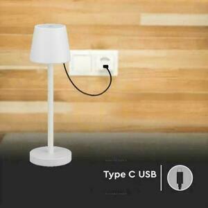 V-TAC 3W LED Charging Dimmable Nightstand Lamp White VT-7703 4000K 70lm. 4 V-TAC 3W LED Charging Dimmable Nightstand Lamp White VT-7703 4000K 70lm. small 4