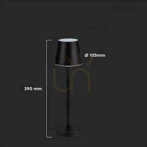 V-TAC 3W LED Charging Dimmable Nightstand Desk Lamp Black VT-7703 4000K 70lm. small 6