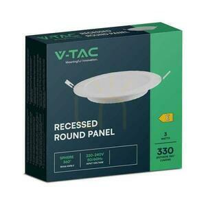 Recessed LED Panel V-TAC VT-61003 3W 4000K 330 lm Round 90.5 mm White small 2