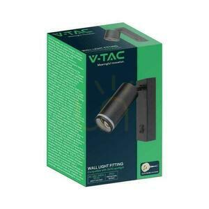 Wall lamp V-TAC GU10 Aluminum Black with switch VT-429 3 Years Warranty small 2