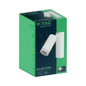 V-TAC VT-429 white GU10 wall spotlight with switch small 2