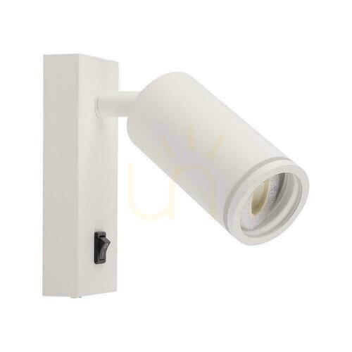Check V-TAC VT-429 white GU10 wall spotlight with switch