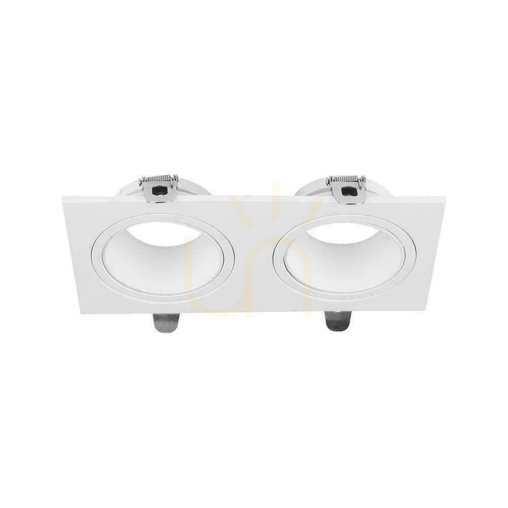 V-TAC 2xGU10 Rectangle White VT-439 Luminary 3 Years Warranty