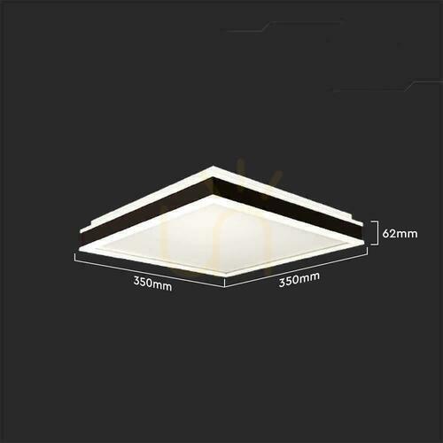 Check Plafond V-TAC 18W LED 3in1 Black Square 45x45cm VT-7757 4000K 1490lm