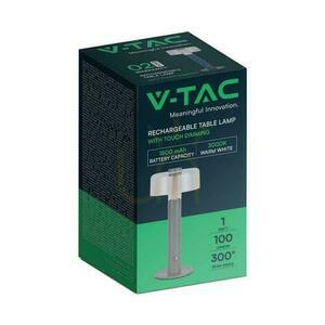 V-TAC 1W LED Nightstand Desk Lamp 30cm USB Charging Dimmable Gray VT-1049 3000K 100lm small 1