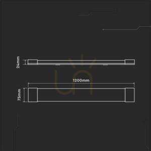 V-TAC 40W LED Surface mounted linear luminaire 120CM VT-8340 6500K 4800lm 3 Years Warranty small 3