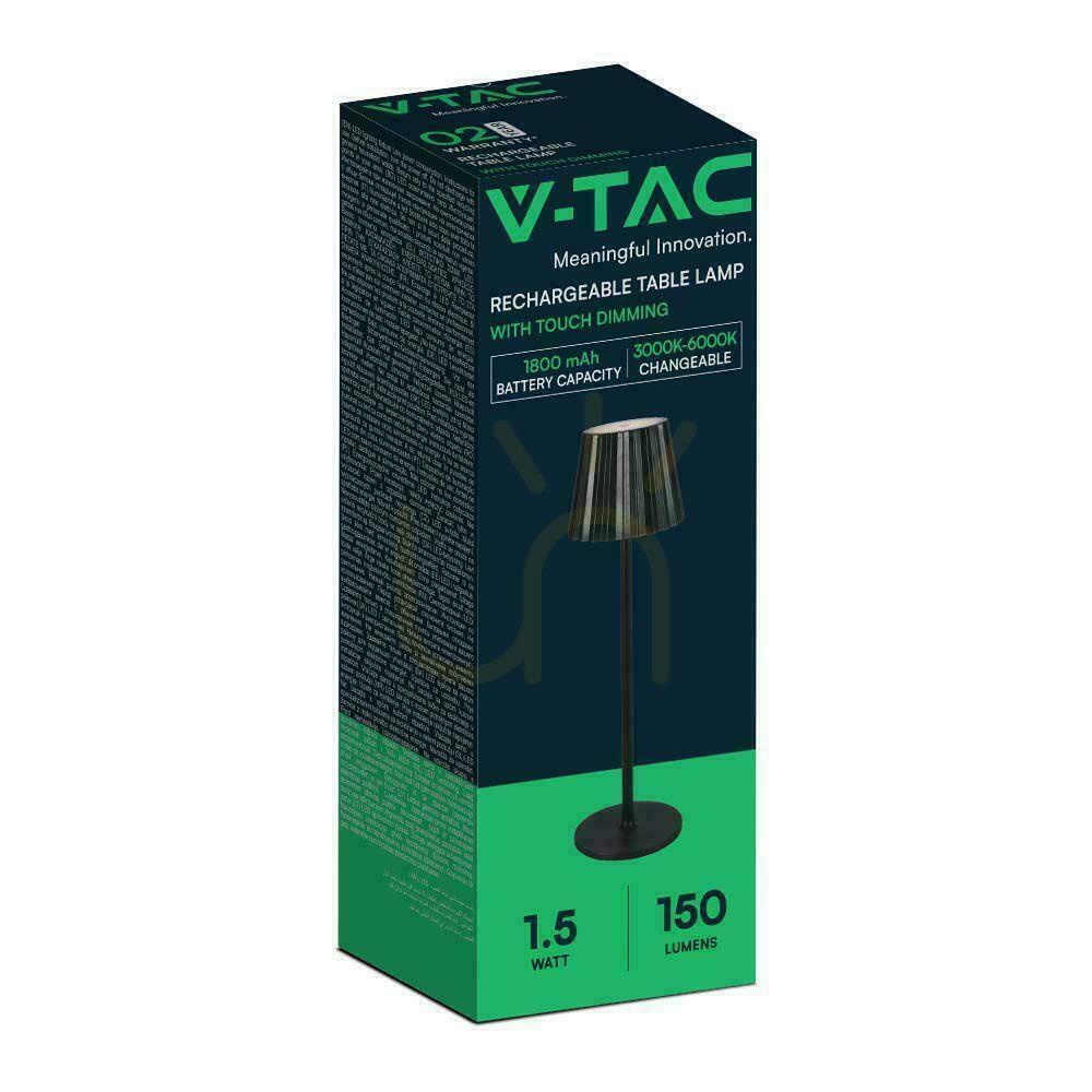Display V-TAC 4W LED Nightstand Desk Lamp 37cm USB Charging Dimmable Black VT-1028 3000K-6000K 150lm V-TAC 4W LED Nightstand Desk Lamp 37cm USB Charging Dimmable Black VT-1028 3000K-6000K 150lm