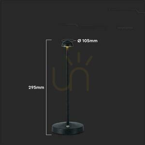 V-TAC 3W LED 29cm Desk Night Light USB Charging Dimmable Black VT-1073 3000K-6000K 130lm. 2 V-TAC 3W LED 29cm Desk Night Light USB Charging Dimmable Black VT-1073 3000K-6000K 130lm. small 2