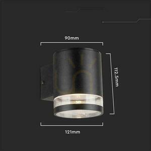 Garden wall lamp Solar V-TAC 1W LED Black IP54 Motion Sensor VT-1145 3000K 70lm 3 Years Warranty small 2