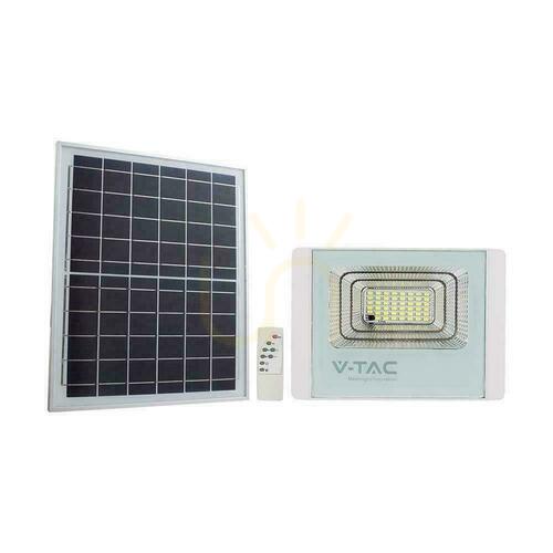 Check V-TAC 20W White IP65 Solar LED Projector, Remote Control, Timer VT-60W 6400K 1650lm.
