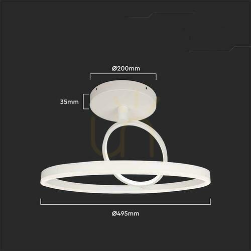Check V-TAC LED 37W White VT-7907 3000K 4000lm Ceiling Luminaire.