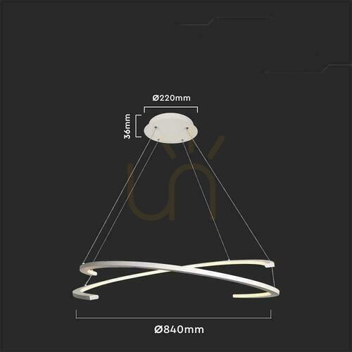 Check V-TAC LED pendant luminaire 48W 80x120cm Dimmable VT-7908 4000K 5150lm