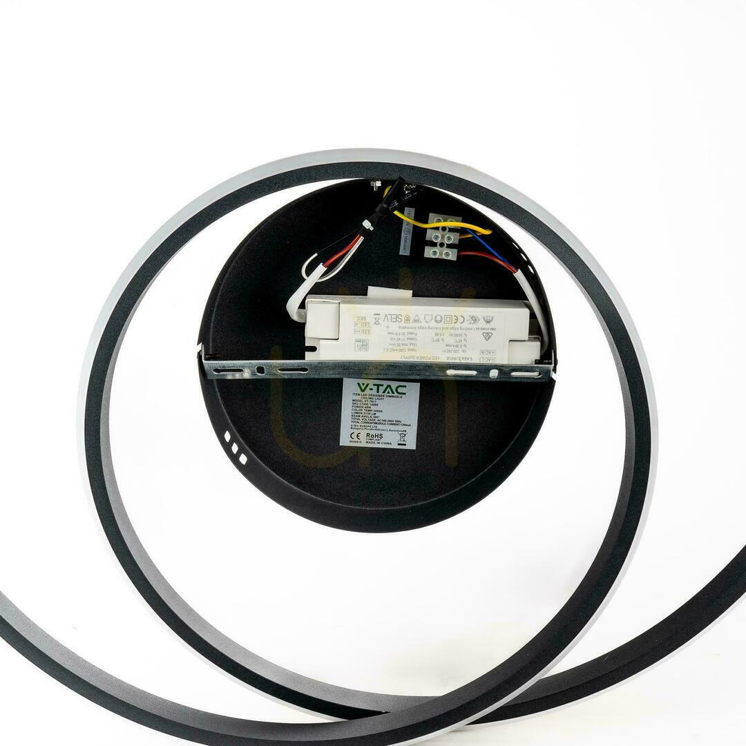 Display V-TAC 48W LED Dimmable Ceiling Luminaire Black VT-7911 3000K 5150lm. V-TAC 48W LED Dimmable Ceiling Luminaire Black VT-7911 3000K 5150lm.