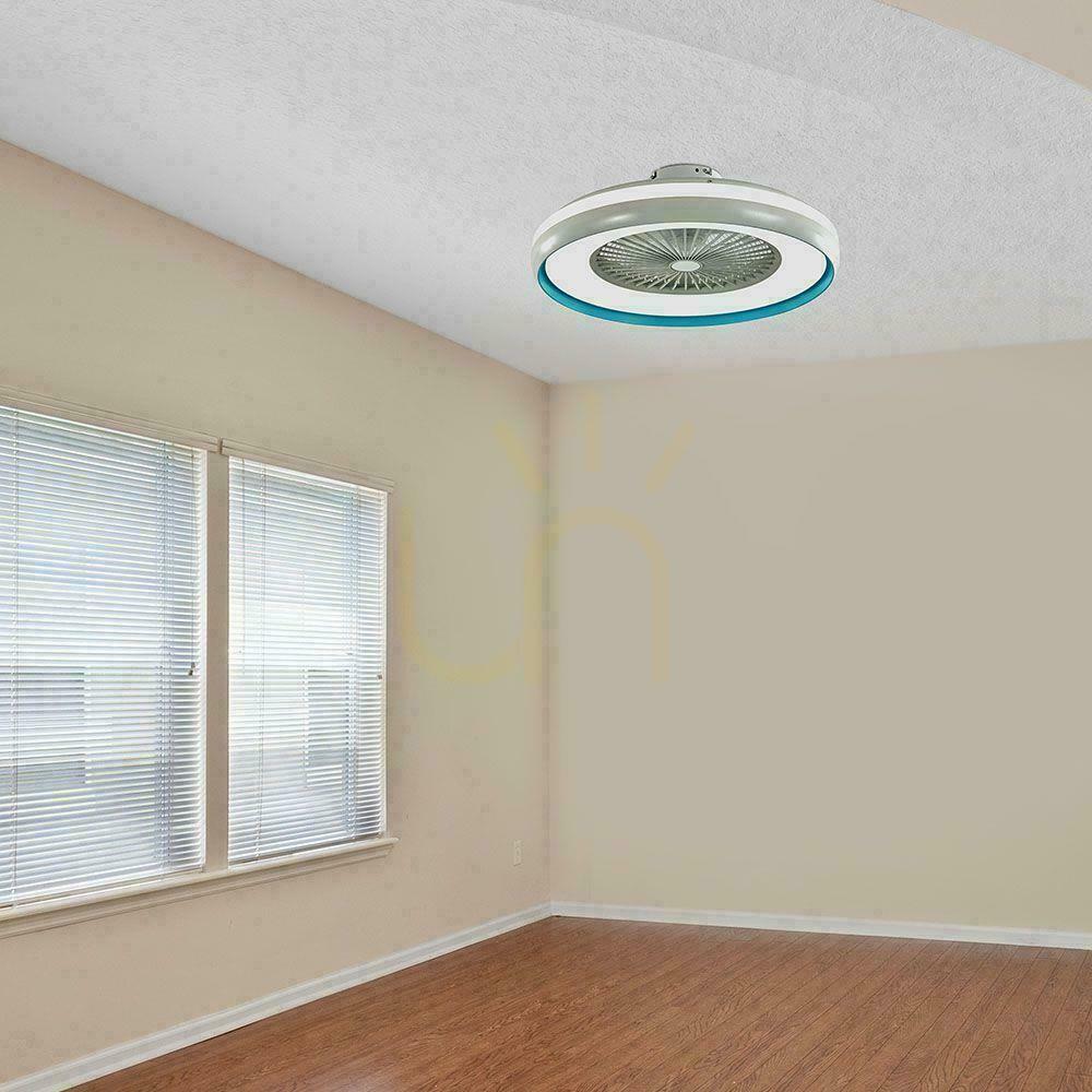 View V-TAC 45W LED Ceiling Fan RF Pilot CCT Blue VT-5022 3000lm V-TAC 45W LED Ceiling Fan RF Pilot CCT Blue VT-5022 3000lm