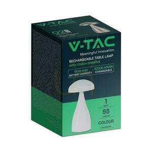 V-TAC VT-1041 LED desk lamp 1 W, white, USB, dimmable, 22 cm small 1