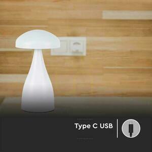 V-TAC VT-1041 LED desk lamp 1 W, white, USB, dimmable, 22 cm small 4