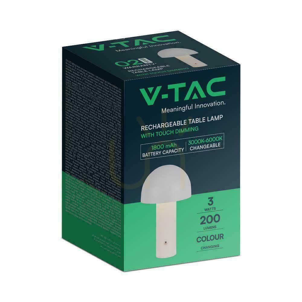 Display V-TAC 1W LED Nightstand Lamp 25cm USB Charging Dimmable White VT-1047 3000K-6000K 200lm. V-TAC 1W LED Nightstand Lamp 25cm USB Charging Dimmable White VT-1047 3000K-6000K 200lm.