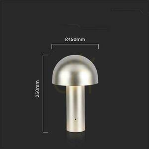 V-TAC 1W LED Nightstand Lamp 25cm USB Charging Dimmable Gold VT-1047 3000K-6000K 200lm. small 2