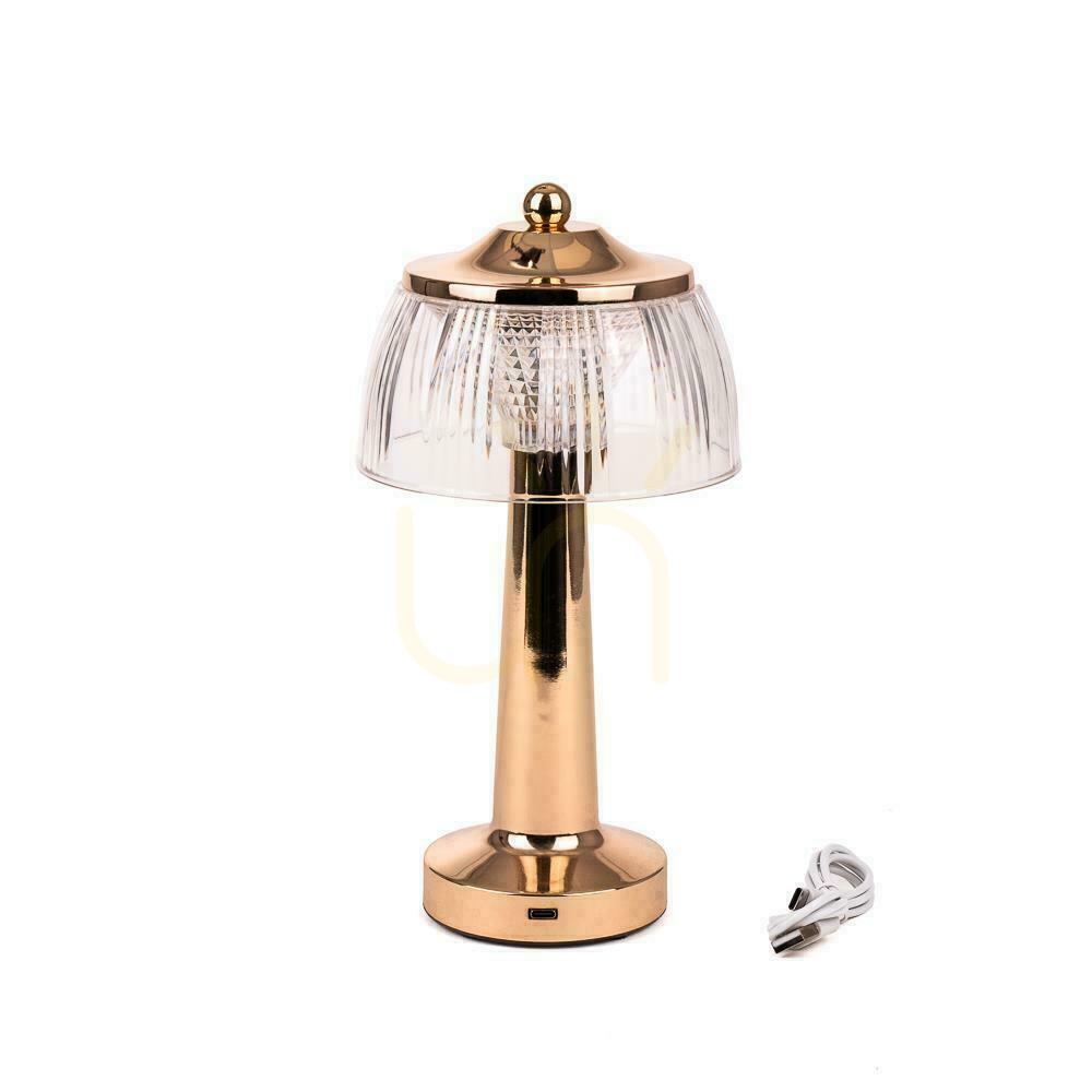 View V-TAC 1W LED 26cm Desk Night Light USB Charging Dimmable Gold VT-1048 3000K-6000K 55lm. V-TAC 1W LED 26cm Desk Night Light USB Charging Dimmable Gold VT-1048 3000K-6000K 55lm.