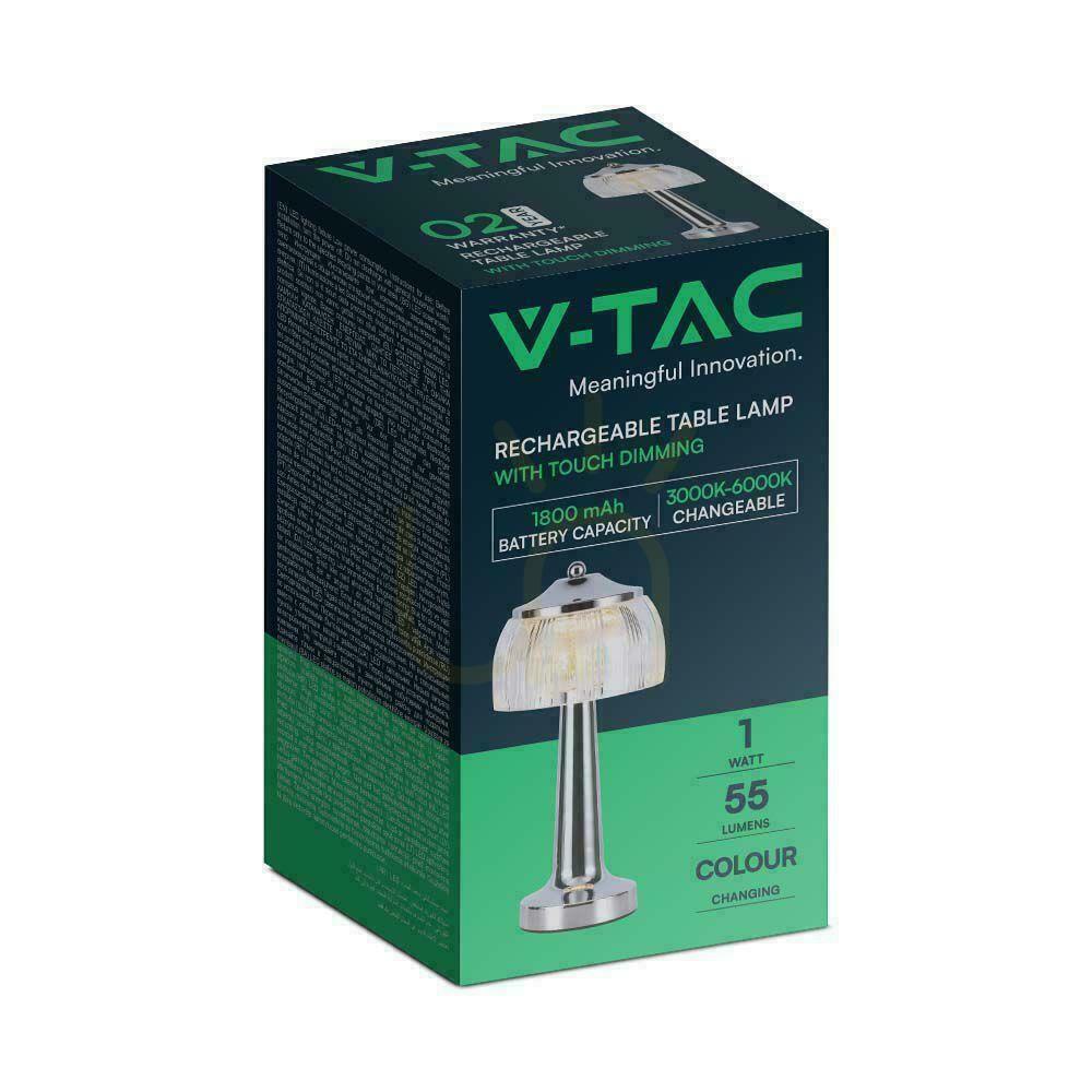 Show V-TAC 1W LED 26cm Desk Night Light USB Charging Dimmable Gold VT-1048 3000K-6000K 55lm. V-TAC 1W LED 26cm Desk Night Light USB Charging Dimmable Gold VT-1048 3000K-6000K 55lm.