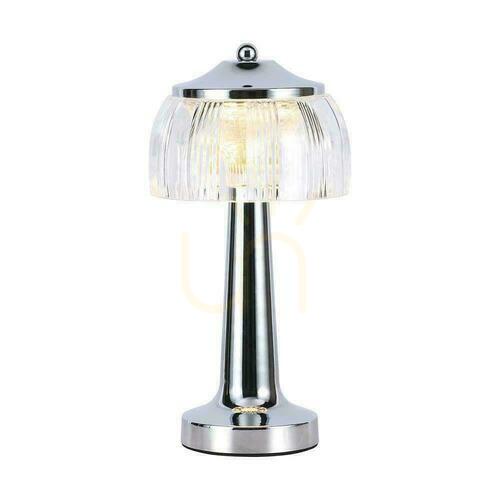 Check V-TAC VT-1048 LED Desk Lamp 1W USB Rechargeable Dimmable Chrome 3000–6000K