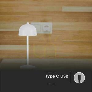 V-TAC 3W LED Nightstand Desk Lamp 30cm USB Charging Dimmable White VT-1052 3000K-6000K 200lm small 6