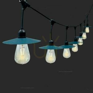 V-TAC 15mb Solar LED Garden Garland 15xST64 VT-715S Filament 3000K 50lm. small 2